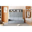 Lit mural gris Queen - Multifonctionnel, pour un sommeil réparateur, gain d'espace, dimensions personnalisables, idéal pour les petits appartements ou les espaces restreints.
