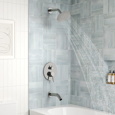 Ensemble de robinet de baignoire et de douche à double fonction, ensemble de garniture de baignoire et de douche, valve incluse