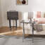 Ensemble de table-plateau pliable 5 pièces, table d'appoint pliable, table de bout, table de collation, économie d'espace, gris