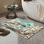 Tapis bleu pour salle de bain Santorini, 20 po x 32 po, antidérapant