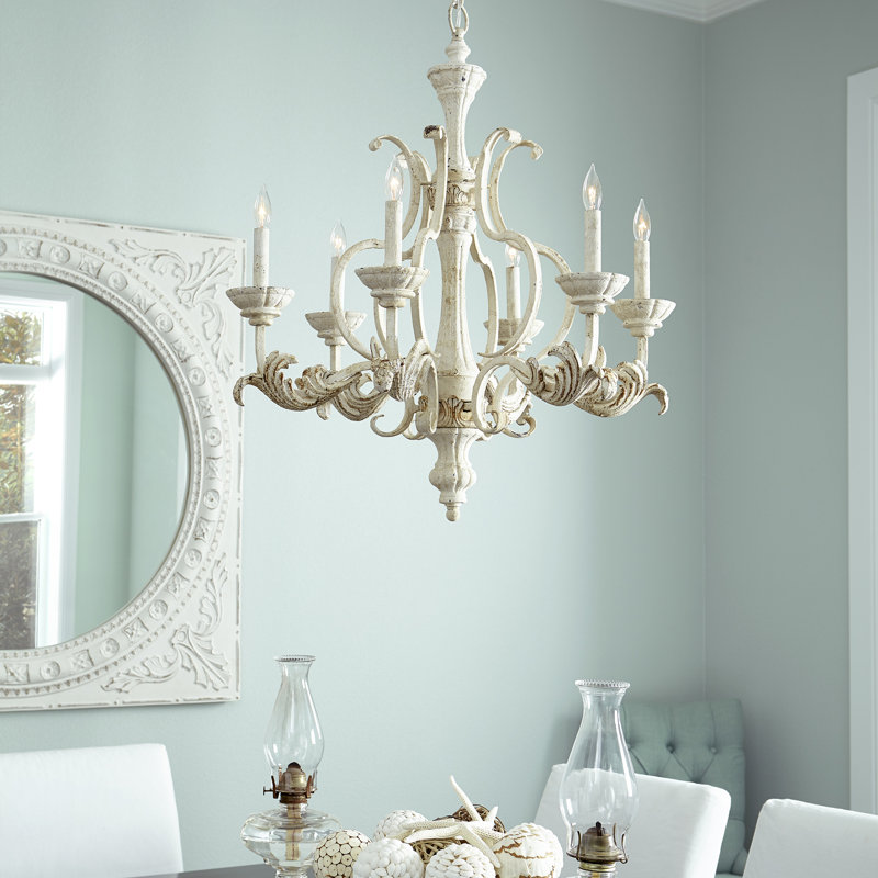 Lustre classique / traditionnel à 6 lumières de style bougie Pederson