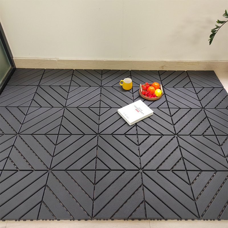 Carreaux de terrasse en plastique emboîtables, paquet de 36, tuiles de patio extérieures imperméables toutes saisons de 12 po x 12 po avec drainage amélioré, parfait pour la piscine, le balcon et la cour
