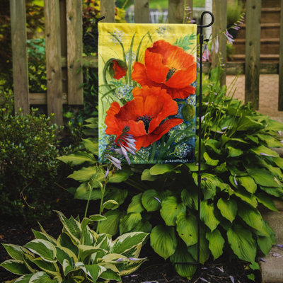 Drapeau de jardin 2 faces Faysal Poppies par Maureen Bonfield
