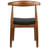 Mid-century modern Solid Wood Dining Chair with Dark Wood, Upholstered Faux Leather Seat, Low Open Back Side Chair for Dining Room, Kitchen & Breakfast Nook, Espresso-1839062947-1860420205