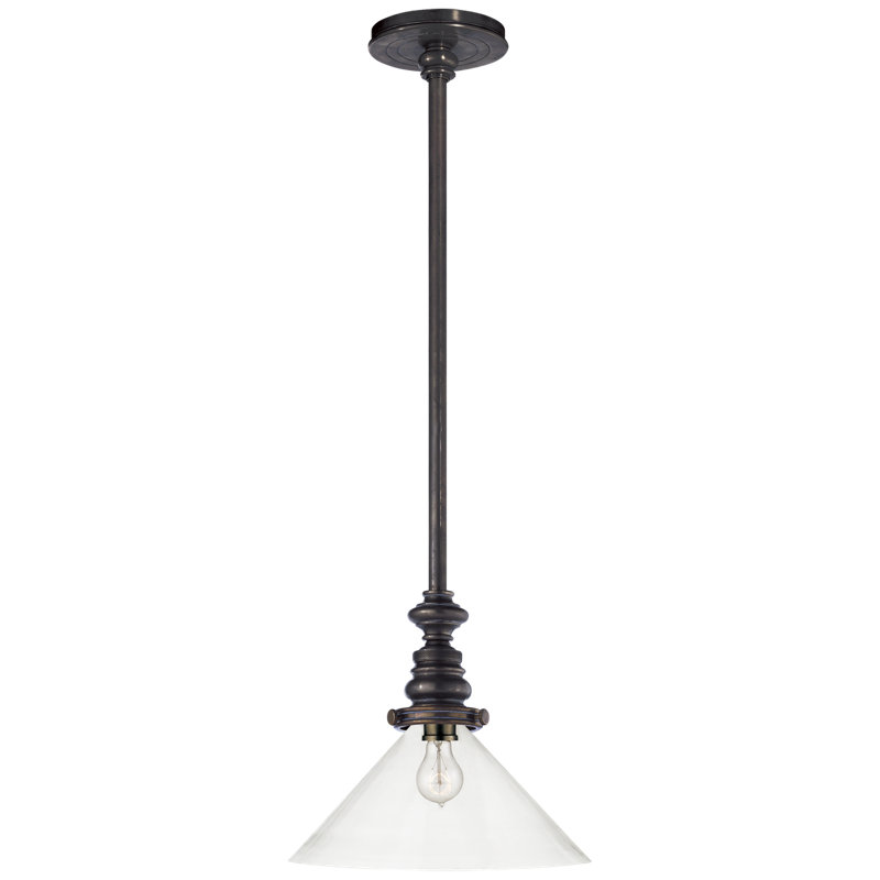 Chapman & Myers Boston Pendant, Antique Nickel, Clear