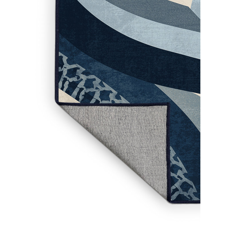 Tapis art déco lavable à la machine Ulster Tawhiri, 5x8