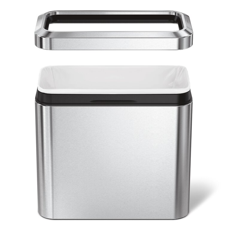 simplehuman Code J 10.6-Gallons White Outdoor Plastic Kitchen