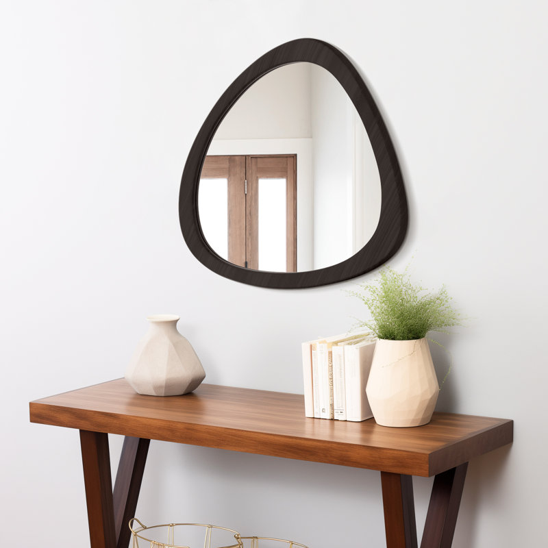 Miroir mural en bois asymétrique pour la décoration intérieure, 23 po x 19 po