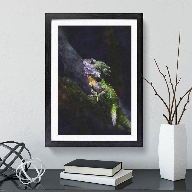 Boyds Forest Dragon - Picture Frame Painting, Black, 65cm H x 48cm W x 2cm D