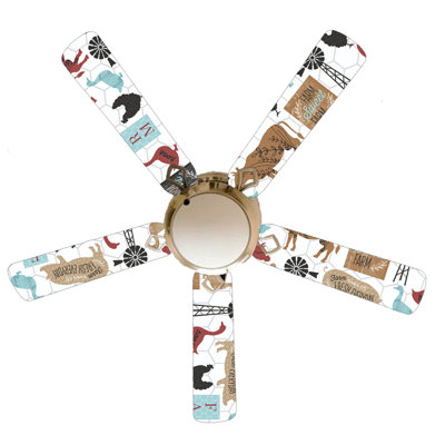 Ventilateur de plafond 5 pales 52 "