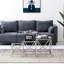 Darrie Stainless Steel Nesting Tables With Tempered Glass Top Set of 3 For Living Room (Curve)-911346944