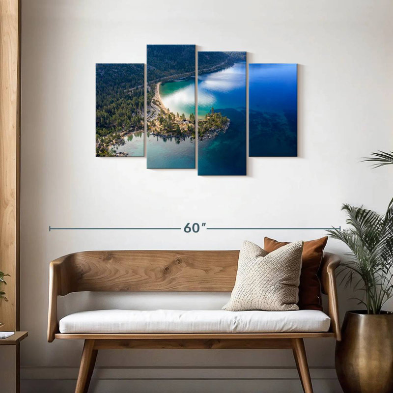 Vue aérienne d'Alvord Lake Tahoe, H 27 po x l 43 po