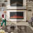 60" Electric Fireplace With Mantel, 15 Flame Effects Tv Stand