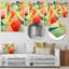 Green And Yellow Watermelon Pattern 2 - Melon Metal Wall Art-101153717