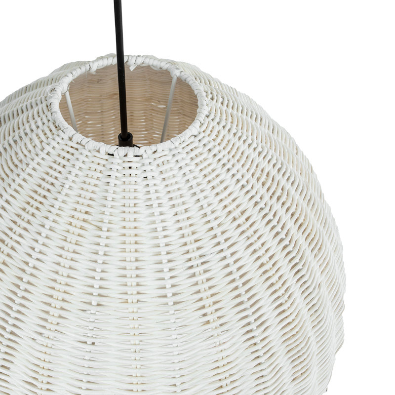 Campana 1 - Light Rattan Chandelier, 24" H x 18" W x 18" D
