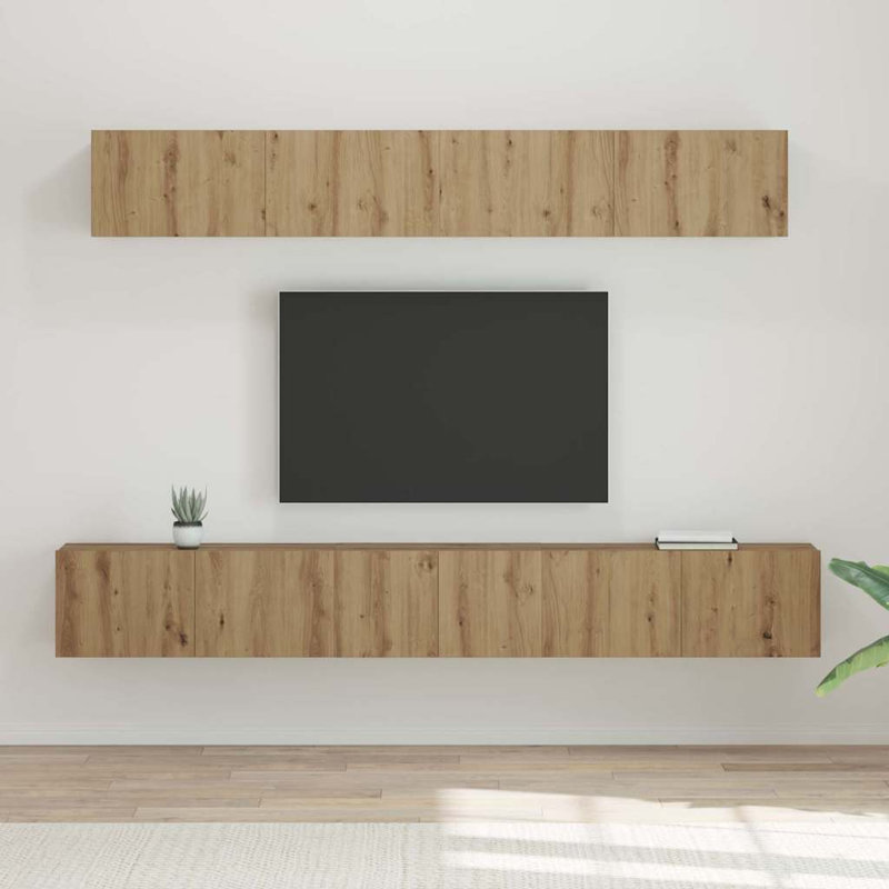 TV Cabinet Set 5 Pcs 80 X 30 X 30 Cm Medium, Artisan Oak
