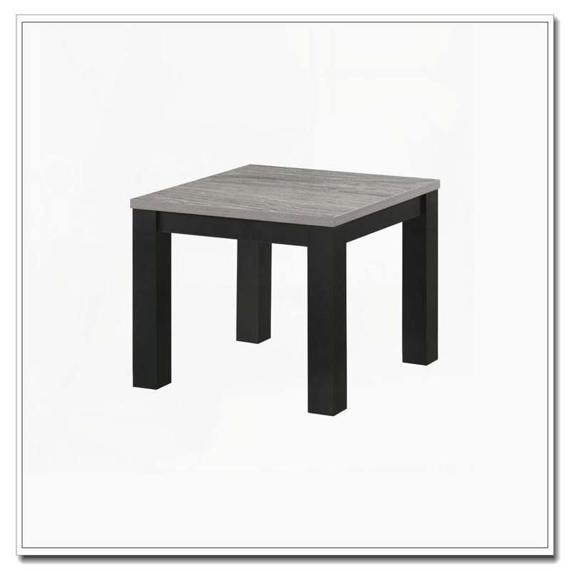 Ensemble de table de salon 3 pièces - table basse et deux tables de bout, finition gris noir, Gris