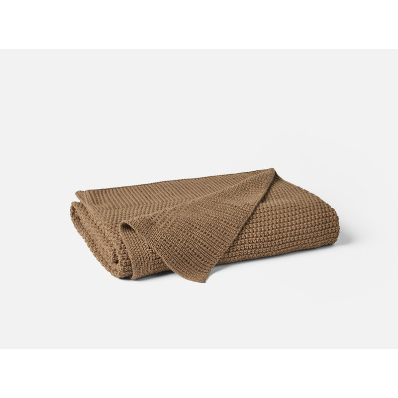Claret Organic Cotton Knitted Throw Blanket 50" x 70"