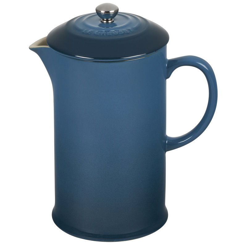 Stoneware 4.25 Cup French Press, Deep Teal