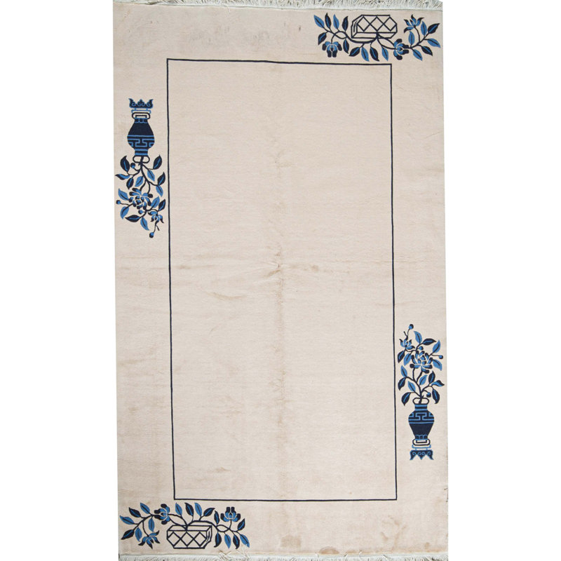 Hand-Knotted High-Quality Peach Area Rug