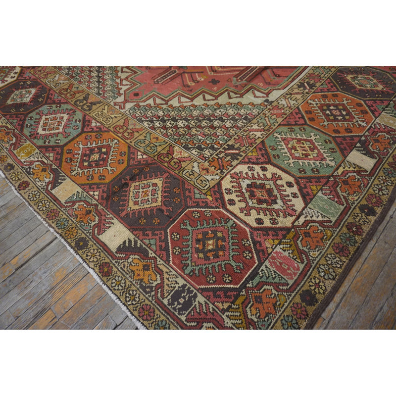 Antique Jerusalem Carpet Israel Knotted Rug