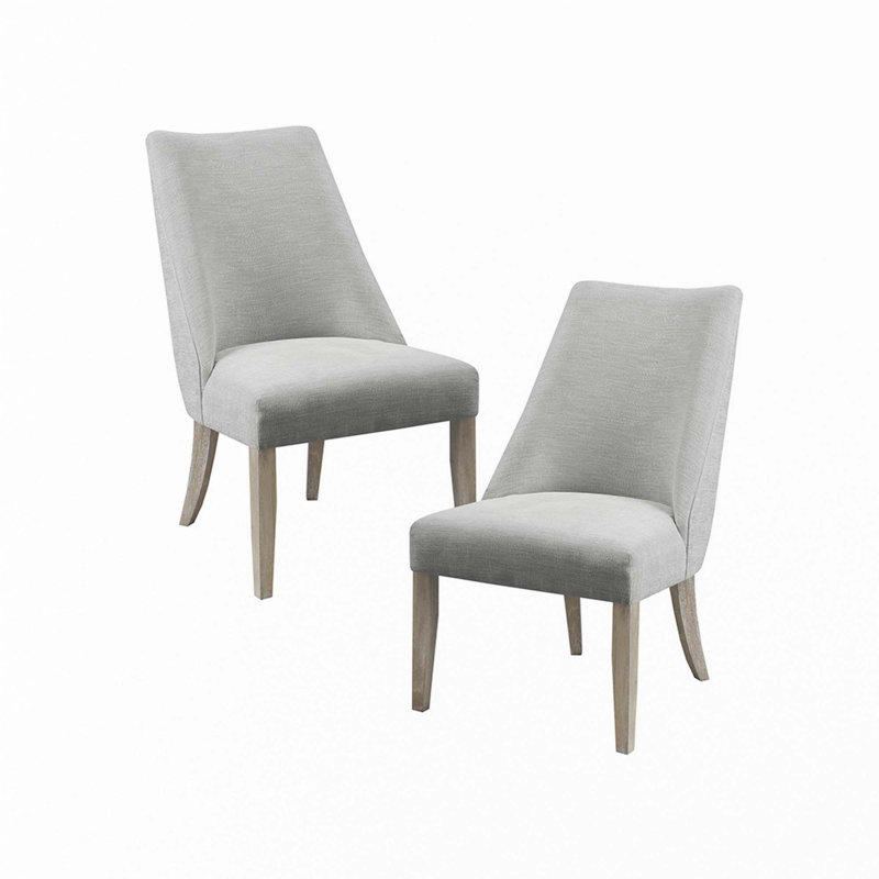 Upholstered Dining Chair Set Of 2, Light Grey