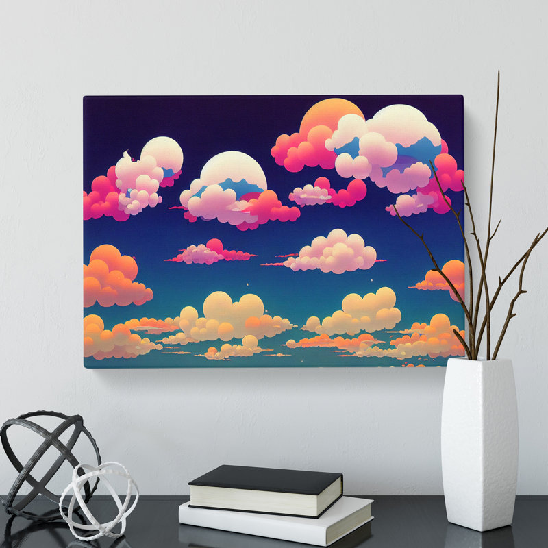 Bubblegum Clouds Vol.3 - Wrapped Canvas, 35cm H x 50cm W x 3cm D