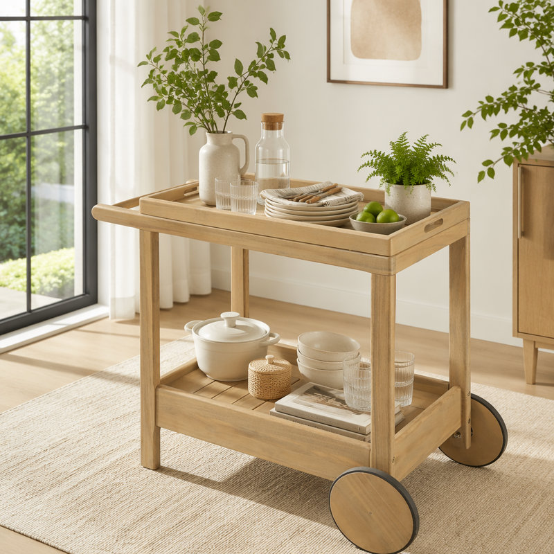 Outdood Rolling Bar Cart
