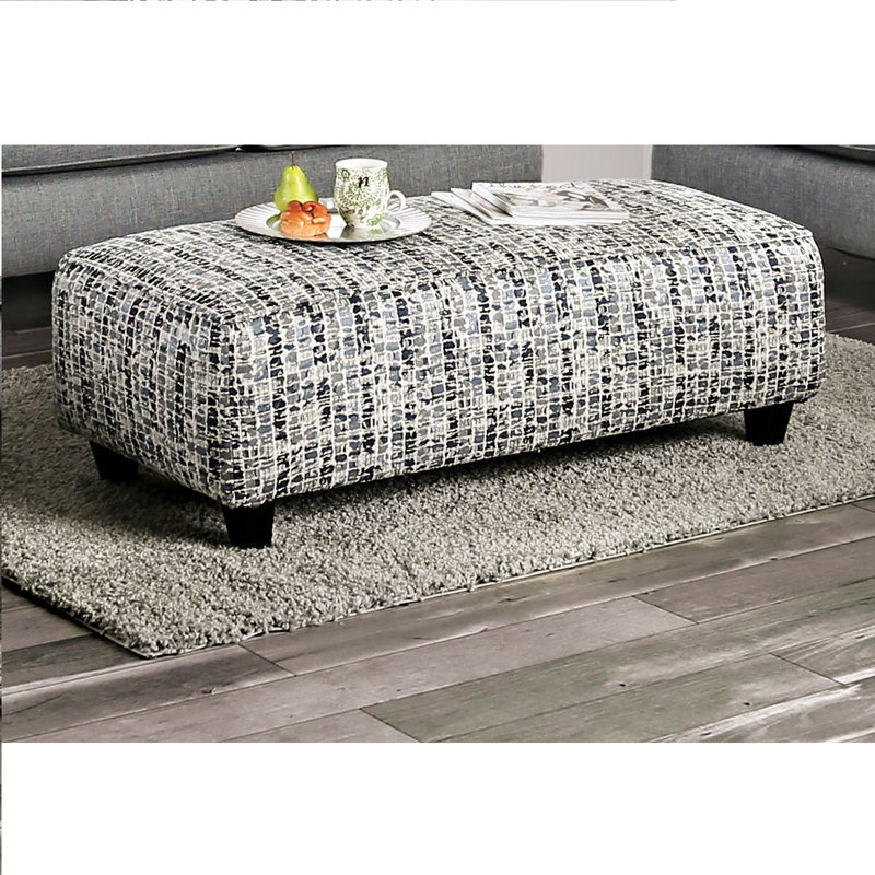 Repose-pieds de cocktail rectangulaire à carreaux de 49 po de largeur Gayden
