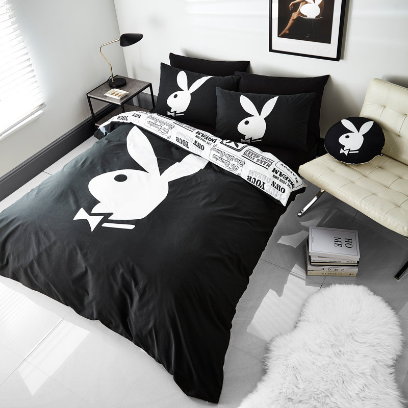 Classic Bunny Reversible Double Duvet Cover Set with Pillowcases with Pillowcases, Single - 1 Standard Pillowcase