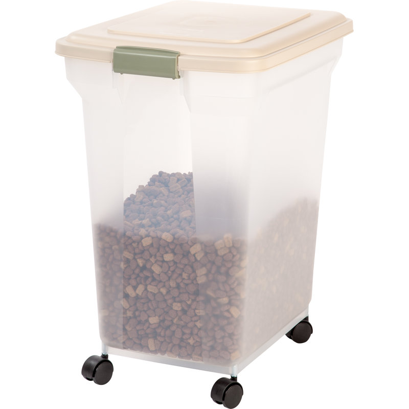 IRIS Food Storage Container, 67 Qt, Almond
