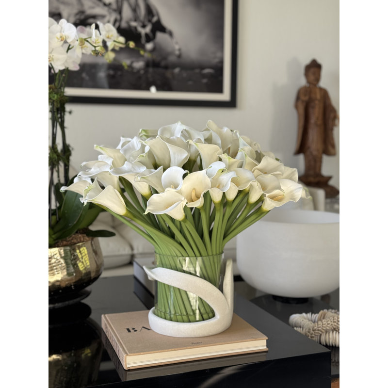 Calla Lilies In Vitra Hurricane Vase