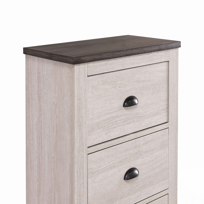 Tables de chevet, Blanc cassé/gris