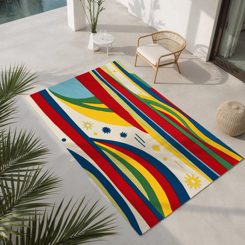Tapis intérieur et extérieur Playful Snap, Rectangle 1 pi 6 po x 2 pi 6 po