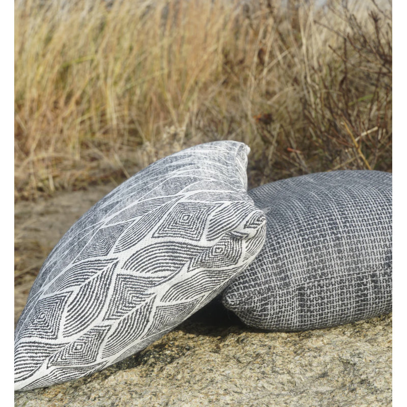 Square Indoor/Outdoor Pillow Cover & Insert, Black, 16" x 16"