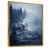 Toile avec cadre flottant or