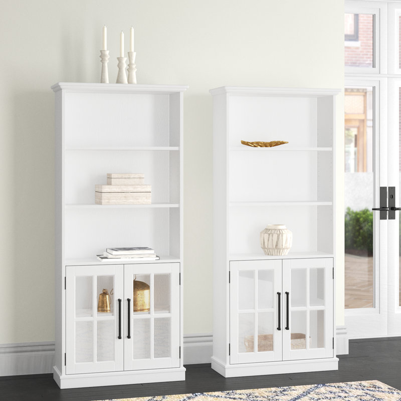 Arkyn 72'' H x 31.2'' W Standard Bookcase, White Ash
