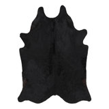 Rug & Kilim’S Extra Large Cowhide Rug In Solid Black