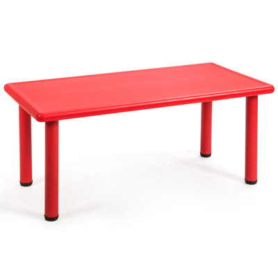 Millner Zoomie Kids Kids Multifunctional Activity Rectangle Table Kids Learn And Play Desk Red