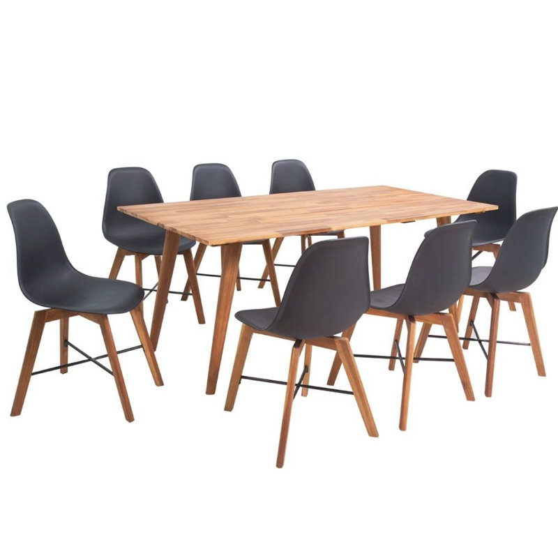 Atoll 8 - Person Dining Set, Black
