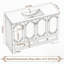 Armoire de salle de bain sculptée de style français avec rangement abondant, 4 portes à fermeture douce et 2 tiroirs-548656048