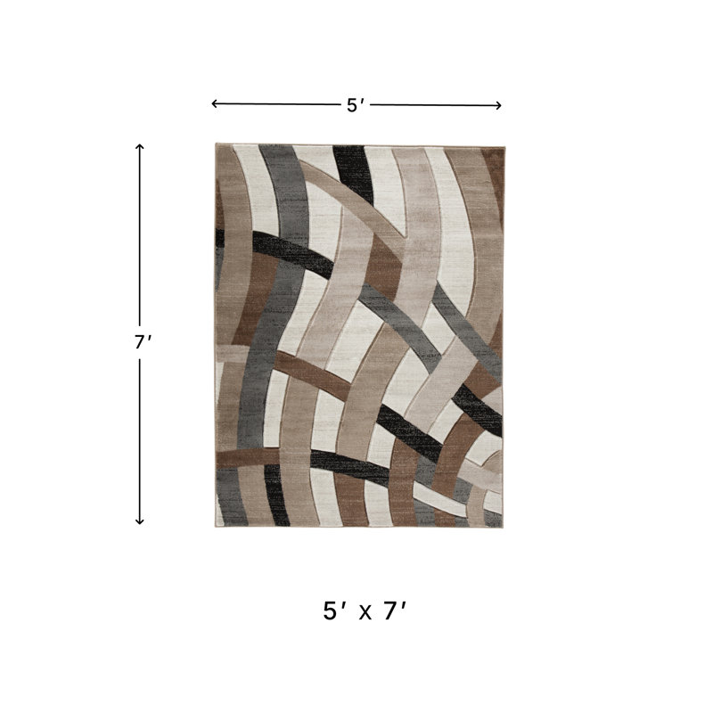 Meisner Geometric Indoor Rug, Rectangle 5' x 6'7"