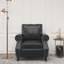 Chaise d'appoint en polyuréthane noir moderne avec confort pour la maison
