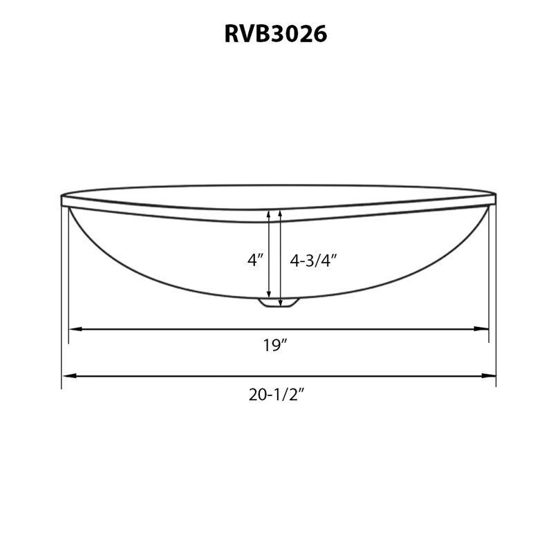 Ruvati 20.5'' Glass Oval Bathroom Sink, Nautilus Brown