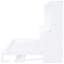 Grand lit en blanc avec système de levage hydraulique, espace compact pour une vie compacte, structure de 600 lb, rangement pour matelas pour garder la chambre bien rangée, styles modernes convenables, bureau de taille recommandée de 10 pouces, espaces multifonctionnels,-367398019-367398017