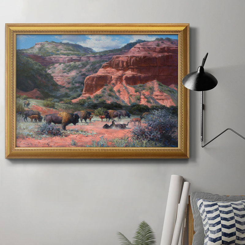 Caprock Canyon - Peinture sur toile encadrée, L 27 po x H 18 po