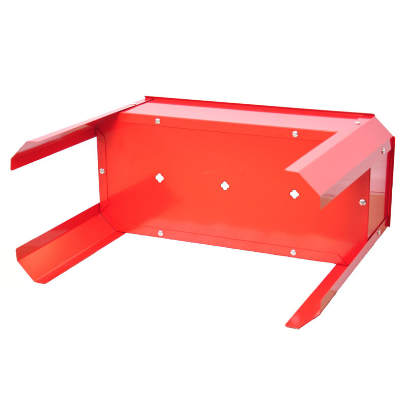 Boîte à fleurs surélevée en métal pour jardin et terrasse, H 5 po x l 20 po x P 10 po, Rouge, 2
