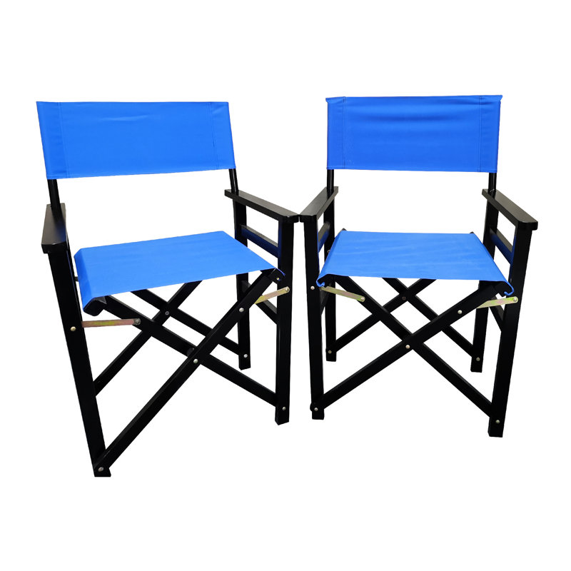 2Pcs Folding Wooden Chair - Black Canvas Upholstery. And Comfortable. 20" X 23" 36". 14.28 Lb 2 Wooden. Strong . For Long-Term Use.