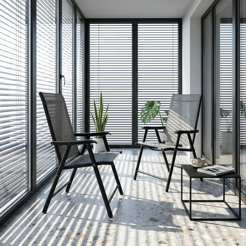 Stylish Stackable Garden Chairs, Gray