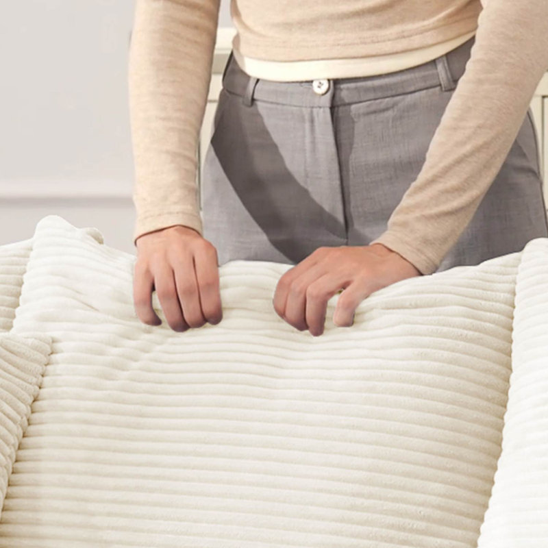 82.6" Oversized Modular Corduroy Sofa, Beige
